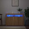 vidaXL Př&iacute;born&iacute;k s LED osvětlen&iacute;m dub sonoma 115,5 x 30 x 75 cm