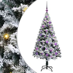 vidaXL Uměl&yacute; v&aacute;nočn&iacute; stromeček B&iacute;l&aacute; 150 cm PVC, ocel a plast