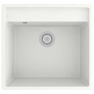 vidaXL Kuchyňsk&yacute; dřez s přepadem b&iacute;l&yacute; žula