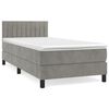 vidaXL Box spring postel s matrac&iacute; světle &scaron;ed&aacute; 90x190 cm samet