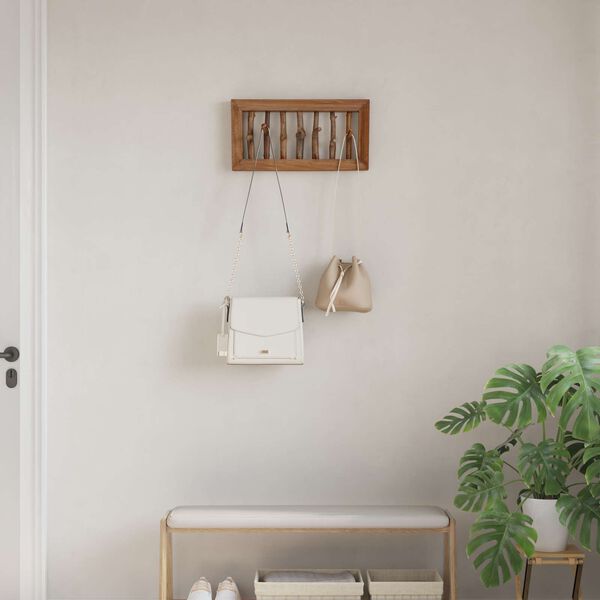 vidaXL H&aacute;ček Hněd&aacute; 50 x 11 x 25 cm Masivn&iacute; mahagonov&eacute; dřevo