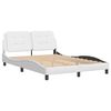 vidaXL R&aacute;m postele bez matrace Zadar b&iacute;l&yacute; 140x200 cm uměl&aacute; kůže