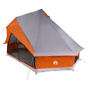 vidaXL Tipi stan 8m&iacute;stn&yacute; &Scaron;ed&aacute; a oranžov&aacute; taft