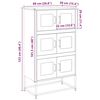 vidaXL Skříň highboard bílá 68x39x123 cm ocel