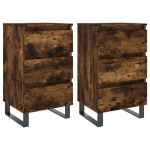 vidaXL Nočn&iacute; stolky 2 ks kouřov&yacute; dub 44 x 35 x 69 cm kompozitn&iacute; dřevo
