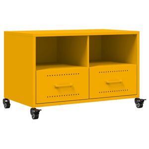 vidaXL TV skř&iacute;ňka hořčicově žlut&aacute; 68 x 39 x 43,5 cm ocel