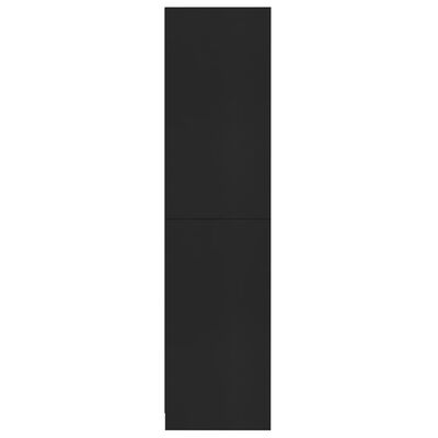 vidaXL Šatní skříň černá 100 x 50 x 200 cm dřevotříska