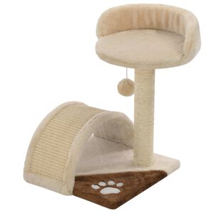 vidaXL &Scaron;krabadlo pro kočky sisalov&eacute; sloupky 40 cm b&eacute;žov&eacute; a hněd&eacute;