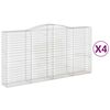 vidaXL Klenut&eacute; gabionov&eacute; ko&scaron;e 4 ks 400x50x200/220cm pozinkovan&eacute; železo
