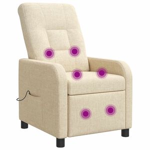 vidaXL Mas&aacute;žn&iacute; polohovac&iacute; křeslo Kr&eacute;mov&aacute; Textil