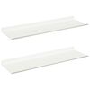 vidaXL Plovouc&iacute; police 2 ks B&iacute;l&yacute; 60 x 18 x 2,5 cm Ocel