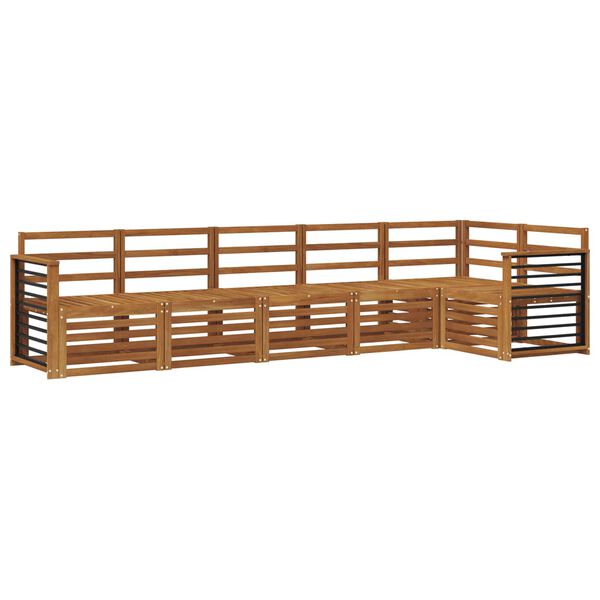 vidaXL Sedac&iacute; soupravy 6 pcs Př&iacute;rodn&iacute; Masivn&iacute; ak&aacute;tov&eacute; dřevo