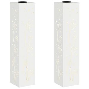 vidaXL Sol&aacute;rn&iacute; LED Cestovn&iacute; Světlo 2 ks Tepl&aacute; b&iacute;l&aacute; 18 x 18 x 80 cm