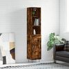 vidaXL Skř&iacute;ň highboard kouřov&yacute; dub 34,5 x 34 x 180 cm kompozitn&iacute; dřevo