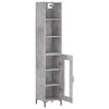 vidaXL Skř&iacute;ň highboard betonově &scaron;ed&aacute; 34,5x34x180 cm kompozitn&iacute; dřevo