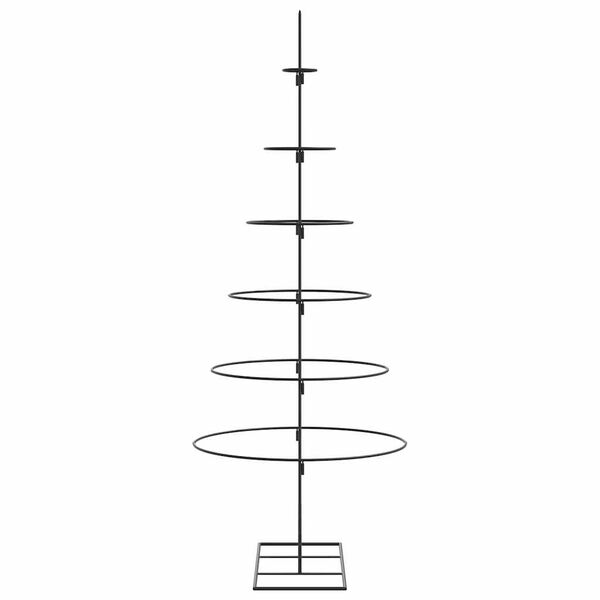 vidaXL Kovov&yacute; v&aacute;nočn&iacute; stromeček pro dekorace čern&yacute; 150 cm