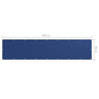 vidaXL Balkónová zástěna modrá 90 x 400 cm oxfordská látka