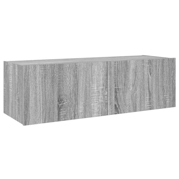 vidaXL N&aacute;stěnn&aacute; TV skř&iacute;ňka s LED osvětlen&iacute;m &scaron;ed&aacute; sonoma 100x35x31 cm