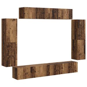 vidaXL Televizn&iacute; skř&iacute;ň 8 pcs Star&eacute; dřevo