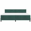 vidaXL Postel s boxspringem s matrac&iacute; Tmavě zelen&aacute; 200 x 200 cm samet