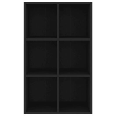 vidaXL Knihovna/příborník černá 66x30x98 cm dřevotříska