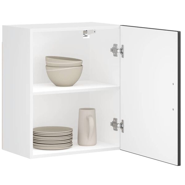 vidaXL Kuchyňsk&aacute; n&aacute;stěnn&aacute; skř&iacute;ňky 2 ks "Porto" čern&yacute; kompozitn&iacute; dřevo