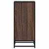 vidaXL Př&iacute;born&iacute;k hněd&yacute; dub 35,5 x 35 x 76 cm kompozitn&iacute; dřevo a kov