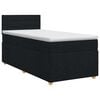 vidaXL Postel boxspring s matrac&iacute; s čelo Čern&aacute; 100 x 200 cm Textil