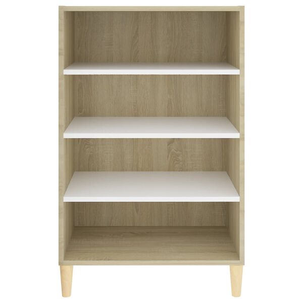 vidaXL Příborník bílý a dub sonoma 57 x 35 x 90 cm kompozitní dřevo