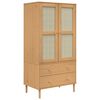 vidaXL &Scaron;atn&iacute; skř&iacute;ň SENJA ratanov&yacute; vzhled hněd&aacute; 90x55x175 cm borovice