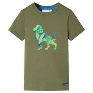 vidaXL Dětsk&eacute; tričko khaki 104