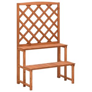 vidaXL Stojan na květiny s trel&aacute;ž&iacute; 70 x 42 x 115 cm masivn&iacute; jedle