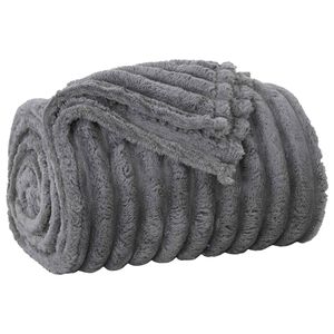 vidaXL Přehoz Tmavě &scaron;ed&aacute; 270 x 240 cm 1.73 kg Fleece