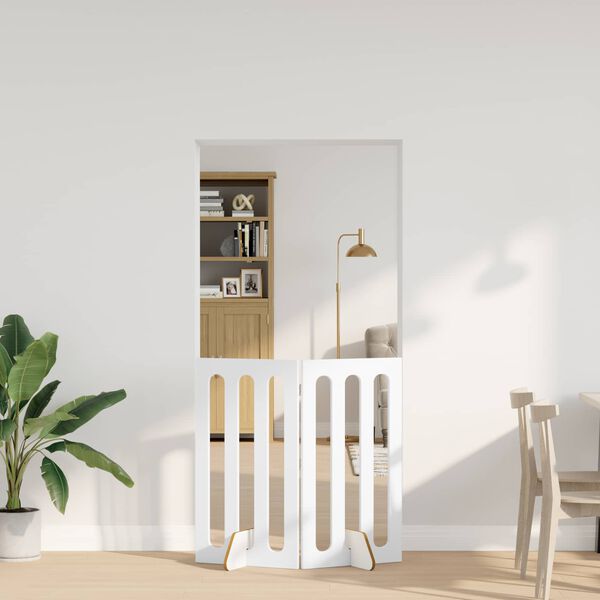 vidaXL Skl&aacute;dac&iacute; plot pro dom&aacute;c&iacute; mazl&iacute;čky 2 pcs B&iacute;l&yacute; 100,5 x 38 x 90 cm