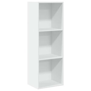 vidaXL Knihovna b&iacute;l&aacute; 40 x 30 x 114 cm kompozitn&iacute; dřevo