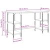vidaXL Stůl s polic&iacute; Star&eacute; dřevo 140 x 50 x 75 cm kompozitn&iacute; dřevo