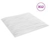 vidaXL N&aacute;stěnn&eacute; panely 12 pcs B&iacute;l&yacute; k&aacute;men 50 x 50 cm XPS pěna