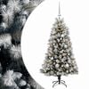 vidaXL Uměl&yacute; kloubov&yacute; v&aacute;nočn&iacute; stromeček s baňkami 120 cm 150 LED