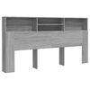 vidaXL Čelo postele s &uacute;ložn&yacute;m prostorem &scaron;ed&eacute; sonoma 200x19x103,5 cm