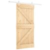vidaXL Posuvn&eacute; dveře Př&iacute;rodn&iacute; a b&iacute;l&aacute; 90 x 210 cm