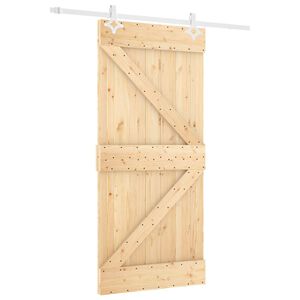 vidaXL Posuvn&eacute; dveře Př&iacute;rodn&iacute; a b&iacute;l&aacute; 90 x 210 cm