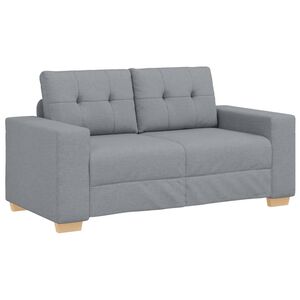 vidaXL Loveseat Sofa Světle &scaron;ed&aacute; 120 cm textil