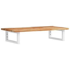 vidaXL Deska pod umyvadlo n&aacute;stěnn&aacute; ocel a masivn&iacute; ak&aacute;ciov&eacute; dřevo