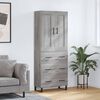 vidaXL Skř&iacute;ň highboard &scaron;ed&aacute; sonoma 69,5 x 34 x 180 cm kompozitn&iacute; dřevo