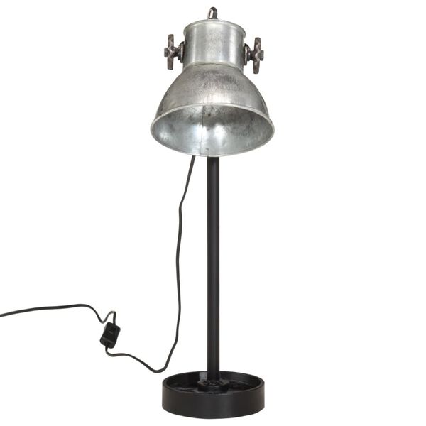 vidaXL Stoln&iacute; lampa 25 W vintage stř&iacute;brn&aacute; 15 x 15 x 55 cm E27