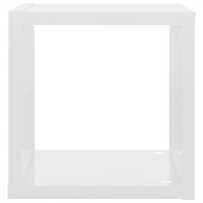 vidaXL Nástěnné krychlové police 6 ks bílé vysoký lesk 22 x 15 x 22 cm