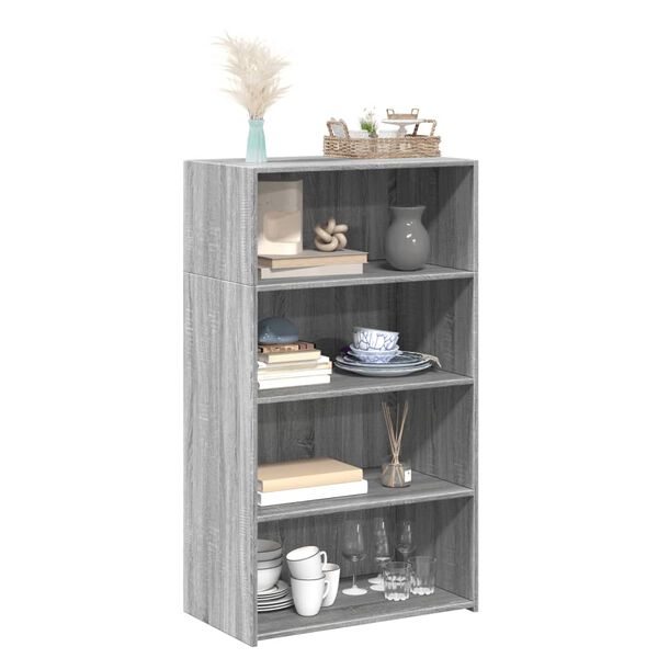 vidaXL Skříň highboard šedá sonoma 70 x 41 x 124 cm kompozitní dřevo