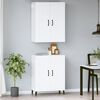 vidaXL Skř&iacute;ň highboard b&iacute;l&aacute; 69,5 x 34 x 180 cm kompozitn&iacute; dřevo