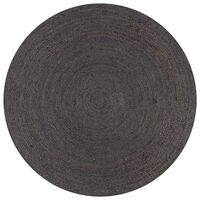 vidaXL Ručně vyrobený koberec z juty kulatý 120 cm tmavě šedý