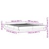 vidaXL Rám postele kouřový dub 150 x 200 cm kompozitní dřevo